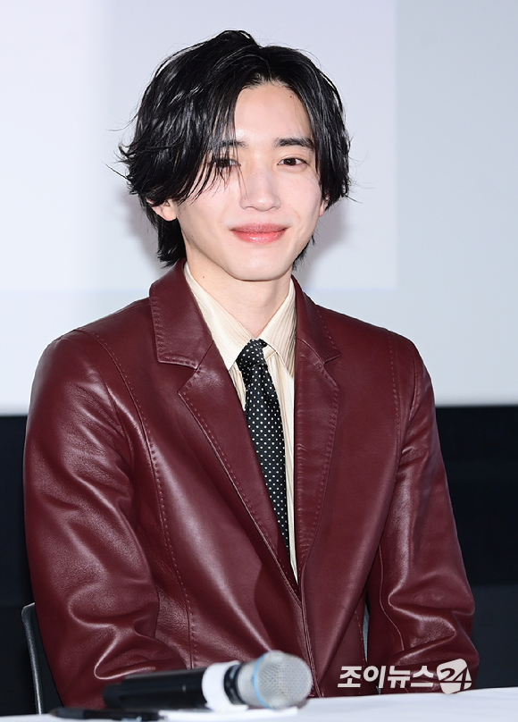 일본 배우 미치에다 슌스케가 3일 오후 서울 용산구 CGV 용산아이파크몰점에서 진행된 영화 '네가 마지막으로 남긴 노래' 내한 기자간담회에 참석하고 있다. [사진=정소희 기자]