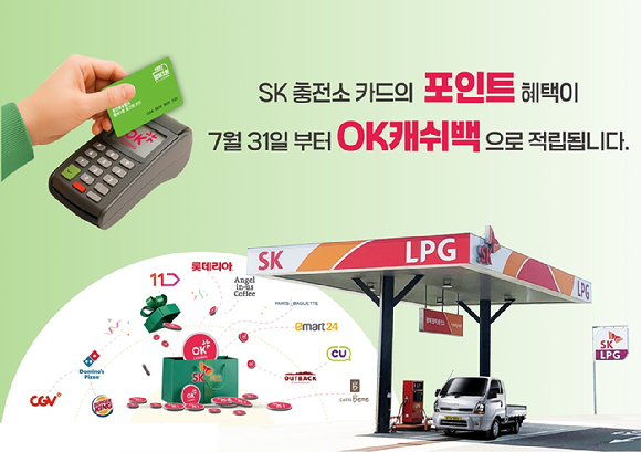 SK가스 충전 포인트 OK 캐쉬백 적립 관련 포스터. [사진=SK가스]