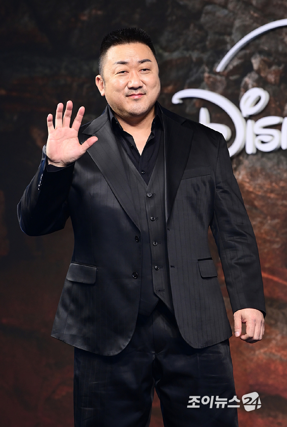 배우 마동석이 20일 오전 서울 중구 앰버서더 서울 풀만 호텔에서 열린 STUDIO X+U 드라마 '트웰브' 제작발표회에 참석하고 있다. [사진=정소희 기자]