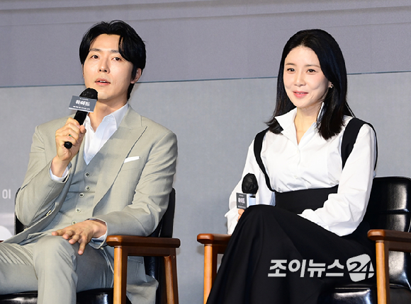 배우 이민재가 19일 오전 서울 강남구 역삼동 조선 팰리스 서울 강남에서 열린 쿠팡플레이 시리즈 '하이드' 제작발표회에 참석하고 있다. [사진=정소희 기자]