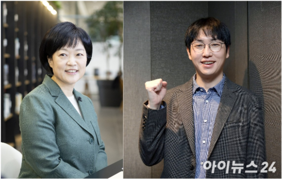 중소벤처기업부 장관 후보자에 지명된 한성숙 전 네이버 대표(왼쪽)와 하정우 대통령실 AI미래기획수석 [사진=네이버·아이뉴스24 포토DB]