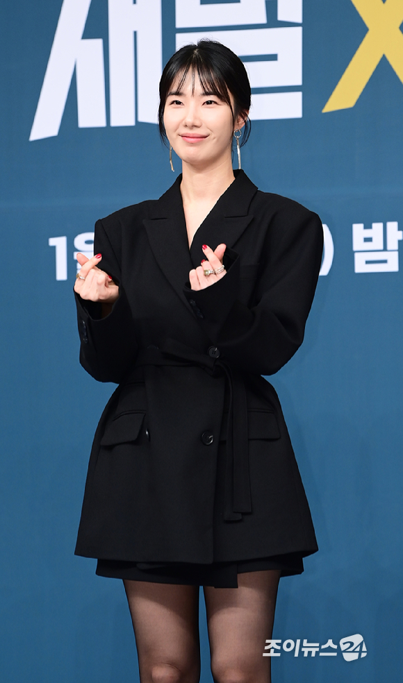 배우 정가희가 23일 오후 서울 목동 SBS사옥에서 열린 SBS 새 금토드라마 '재벌X형사' 제작발표회에 참석하고 있다. [사진=정소희 기자]