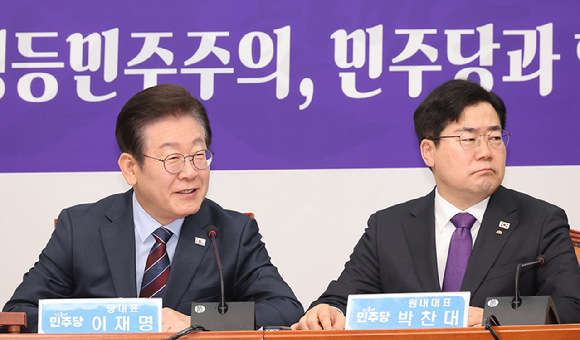 더불어민주당 이재명 대표가 7일 서울 여의도 국회에서 열린 최고위원회의에서 발언하고 있다. 2025.3.7 [사진=연합뉴스]