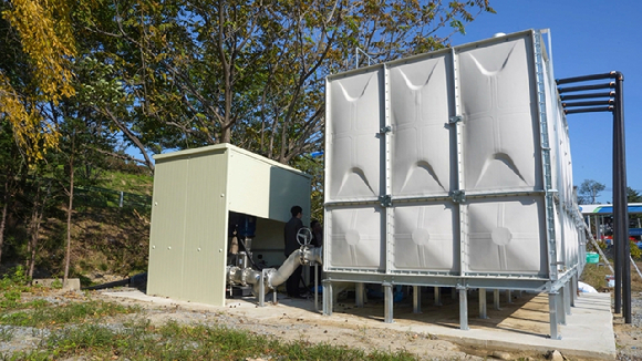 강릉 홍제정수장 일원에 설치된 관정들이 하루 3000톤의 식수를 공급하고 있다. 강릉 시민 1만명이 하루에 쓸 수 있는 양이다. [사진=지질자원연]