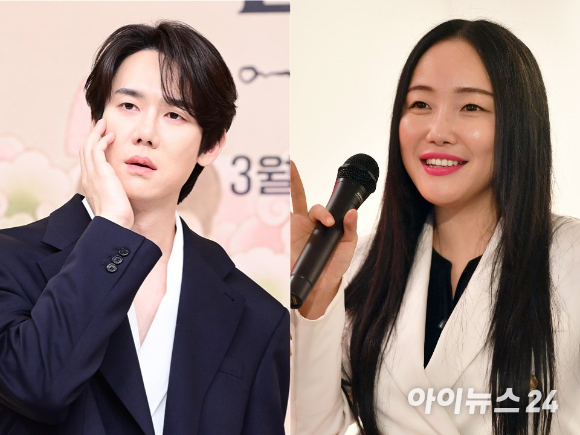 배우 유연석(좌), 방송인 겸 팝아티스트 낸시랭(우) [사진=박정민 기자]