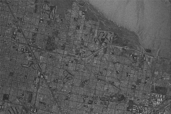  차세대소형위성2호 영상레이다 시험관측 사진. 대한민국 설악산 국립공원 및 속초 일대. 2023.08.21 [사진=KAIST]