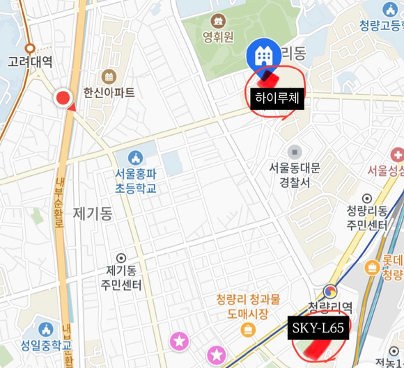 서울 동대문구 청량리동 '롯데캐슬하이루체' 시공 현장. [사진=김민지 기자]