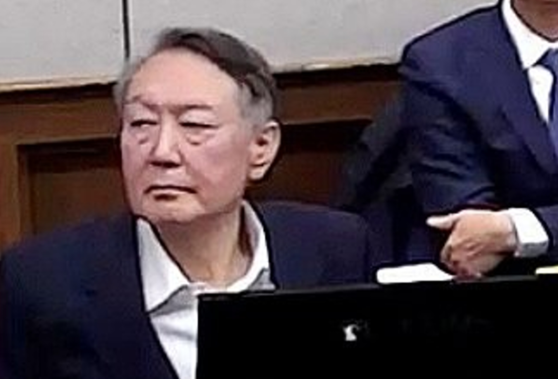 내란 우두머리 혐의 등으로 구속기소된 윤석열 전 대통령이 9일 자신의 결심 공판에 출석해 재판받고 있다. [사진=서울중앙지법]