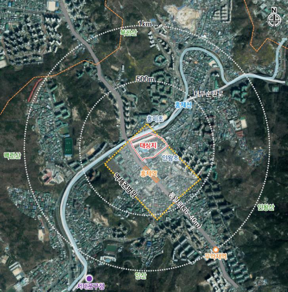 서대문구 홍제역 역세권 활성화 사업 위치도. [사진=서대문구]