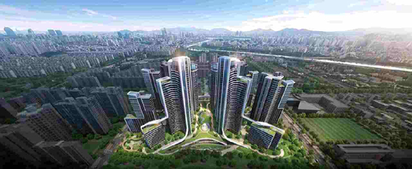 삼성물산이 개포우성7차에 제안한 래미안 루미원 주경 조감도. [사진=삼성물산]