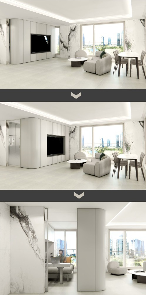 H 트랜스포밍 월&퍼니처. [사진=현대건설]