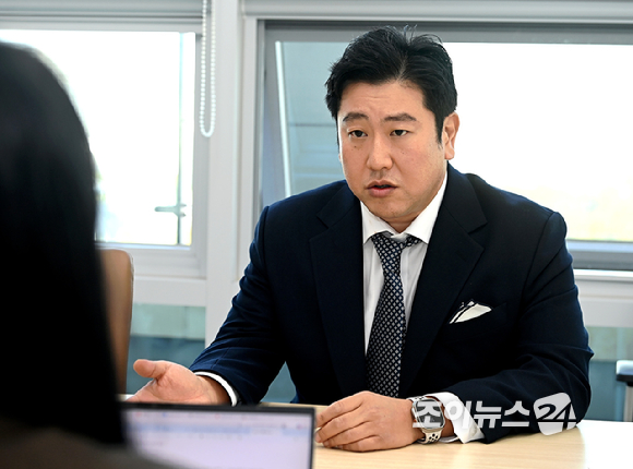 아오키 에이지 스코넥 대표가 6일 서울 영등포 조이뉴스24 사옥에서 인터뷰를 하고 있다. [사진=곽영래 기자]