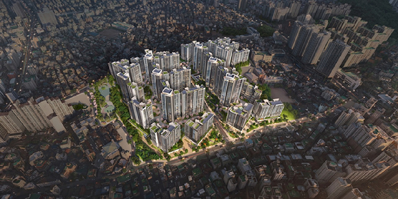 힐스테이트 메디알레 조감도 [사진=현대건설]