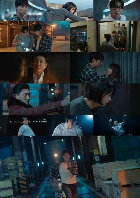 '굿보이' 9회에서 이상이가 총상을 입고 바닷속으로 추락했다. [사진=JTBC 방송화면 캡처]