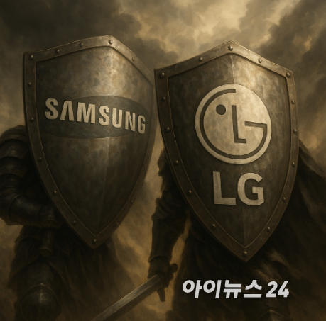 삼성과 LG의 '특허방패'를 챗 GPT로 그린 그림. [사진=챗GPT]