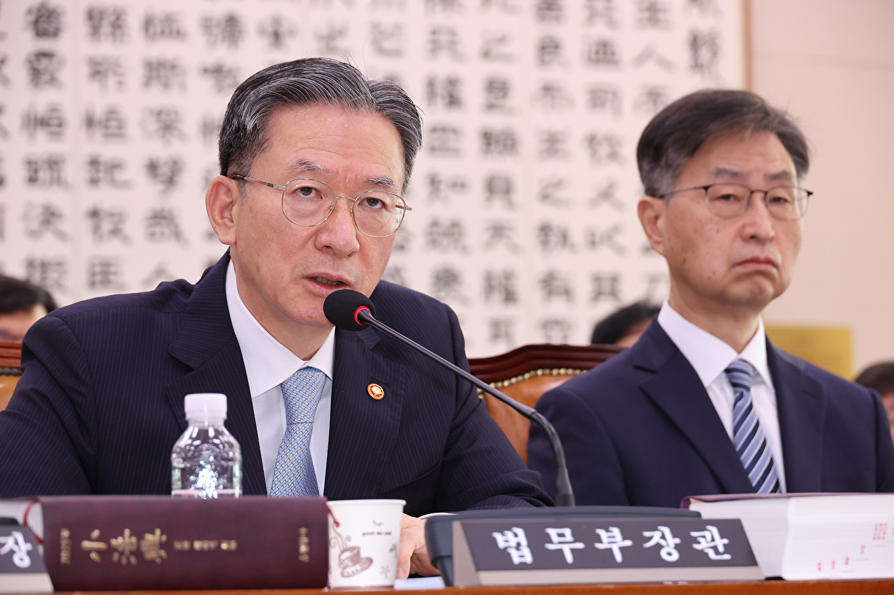 천대엽 법원행정처장이 30일 서울 여의도 국회 법제사법위원회에서 열린 종합감사에서 답변하고 있다. 2025.10.30 [사진=연합뉴스]