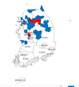 산사태 예보 발령 현황 [사진=산림청]