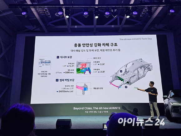디 올 뉴 아반떼 전면부 [사진=설재윤 기자]