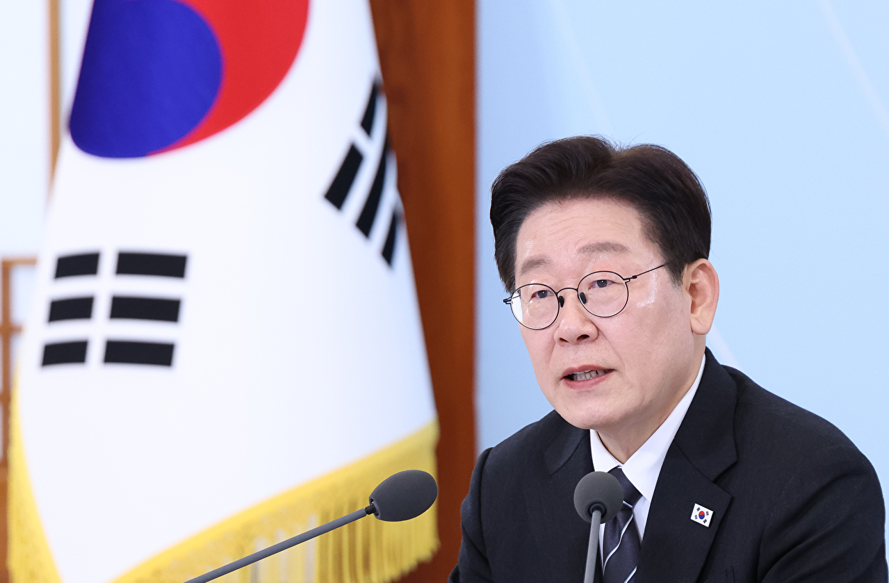 이재명 대통령이 10일 청와대에서 열린 '상생을 실천하는 기업인과의 대화'에서 발언하고 있다. 2026.3.10 [청와대통신사진기자단] [사진=연합뉴스]