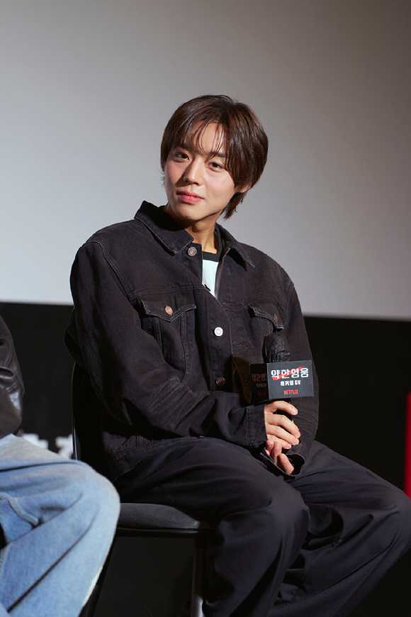 배우 박지훈이 '약한영웅 홈커밍 GV'에 참석해 팬들을 만나고 있다. [사진=넷플릭스]