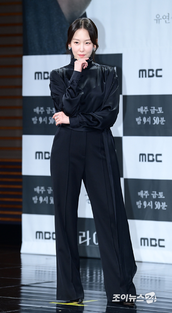 배우 서현진이 28일 오후 서울 마포구 상암동 MBC 골든마우스홀에서 열린 MBC 새 금토드라마 '라이어' 제작발표회에 참석하고 있다. [사진=정소희 기자]