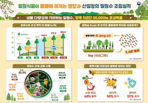 밀원수림 관련 그래픽 이미지. [사진=산림청]