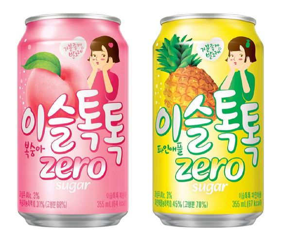 제로슈거 콘셉트로 리뉴얼한 이슬톡톡. [사진=하이트진로]