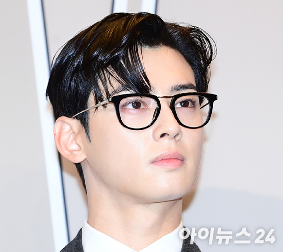 배우 차은우가 지난 2022년 12월 22일 서울 여의도 콘래드서울에서 열린 티빙 오리지널 시리즈 '아일랜드' 제작발표회에 참석하고 있다. [사진=정소희 기자]