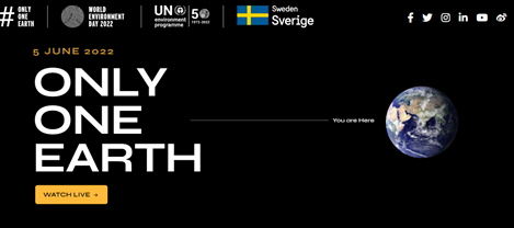 세계 환경의 날은 1972년 6월 5일 스웨덴 스톡홀름에서 열린 '유엔 인간환경회의'를 계기로 지정됐다. [사진='World Environment Day' 홈페이지 화면 캡쳐]