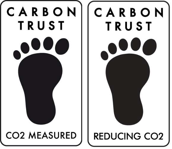탄소발자국 측정(좌측) 및 감축(우측) 인증마크. [사진=SK머티리얼즈]