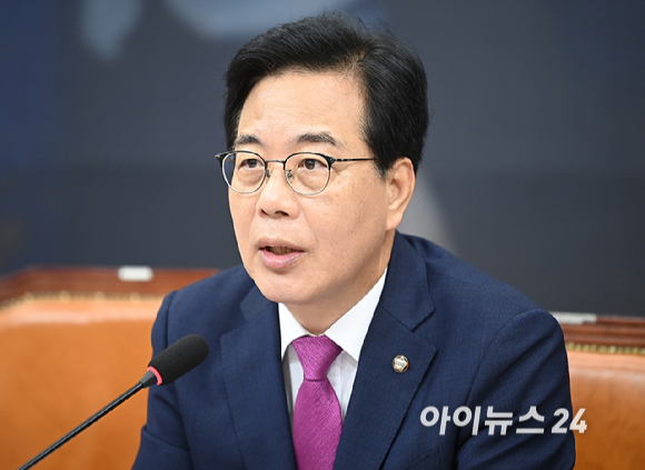 송언석 국민의힘 비상대책위원장 겸 원내대표가 28일 오전 서울 여의도 국회에서 열린 비상대책위원회의에서 발언하고 있다. [사진=곽영래 기자]