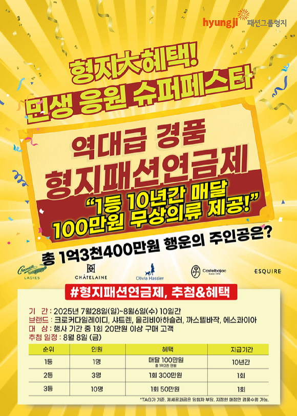 패션그룹형지는 패션연금제를 업계 최초로 진행한다. [사진=패션그룹형지]