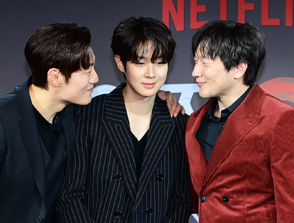 배우 손석구가 1일 오전 서울 용산구 몬드리안 서울 이태원에서 열린 넷플릭스 시리즈 '살인자ㅇ난감' 제작발표회에 참석하고 있다. [사진=정소희 기자]