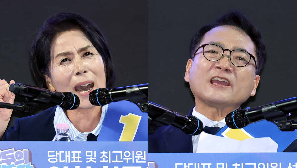 김용 더불어민주당 최고위원 후보(왼쪽), 이성윤 후보 [사진=연합뉴스]