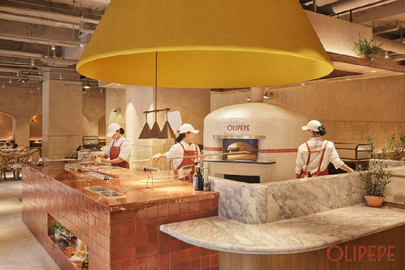 올리페페 광화문 내부 전경. [사진=CJ푸드빌 제공]