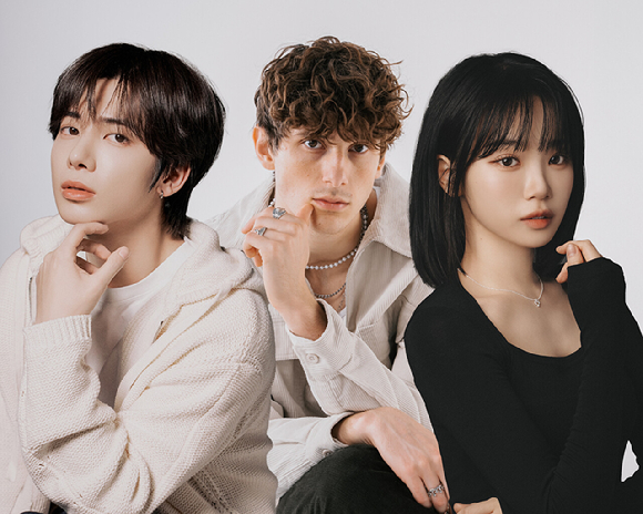 JVKE&태현&김채원 [사진=AWAL, 빅히트 뮤직, 쏘스뮤직]