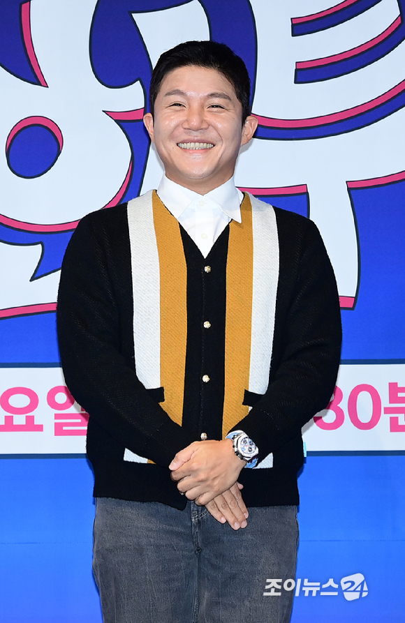 코미디언 조세호가 20일 오후 서울 구로구 라마다 호텔에서 열린 JTBC 신규 예능 '극한투어' 제작발표회에 참석하고 있다. [사진=정소희 기자]