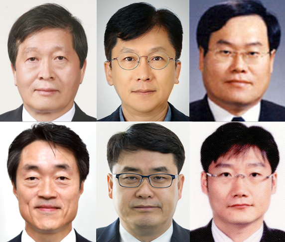 좌상단부터 시계 방항으로 박수근 중앙노동위원장, 이병권 중소벤처기업부 제2차관, 이용철 방위사업청장, 한삼석 국민권익위원회 부위원장, 이정렬 개인정보보호위원회 부위원장, 이정한 경제사회노동위원회 상임위원 [사진=대통령실]