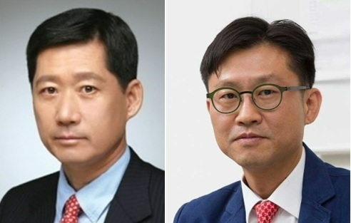 정몽윤 현대해상 회장 겸 이사회 의장(왼쪽)과 도규상 김&장 법률사무소 고문 겸 현대인베스트먼트자산운용 이사회 의장