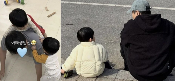 에릭, 현실 육아 현장 포착...'아빠 쟁탈전' 벌이는 두 아들 사이에서 고군분투