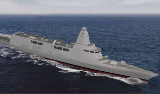 한국형 차기구축함 조감도(KDDX). [사진=HD현대중공업]