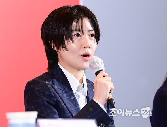 배우 심은경이 6일 부산 영화의전당 중극장에서 열린 제31회 부산국제영화제 개막작 '낮과 밤은 서로에게' 기자회견에 참석하고 있다. [사진=정소희 기자]