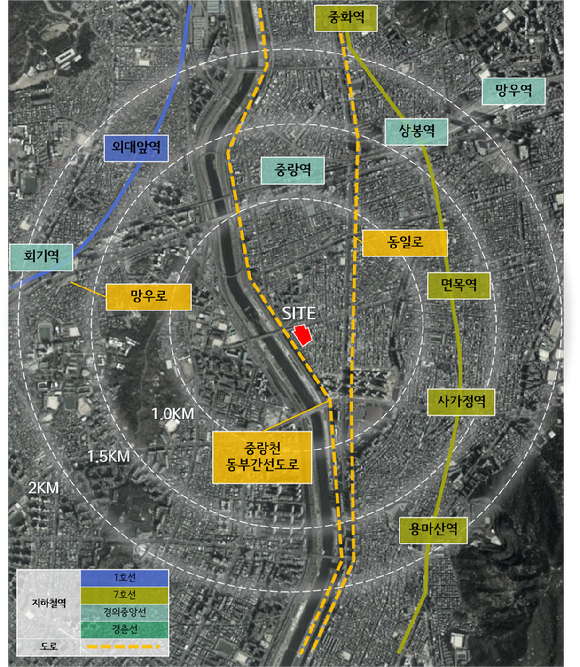 면목동 194번지 일대 위치도. [사진=서울시]