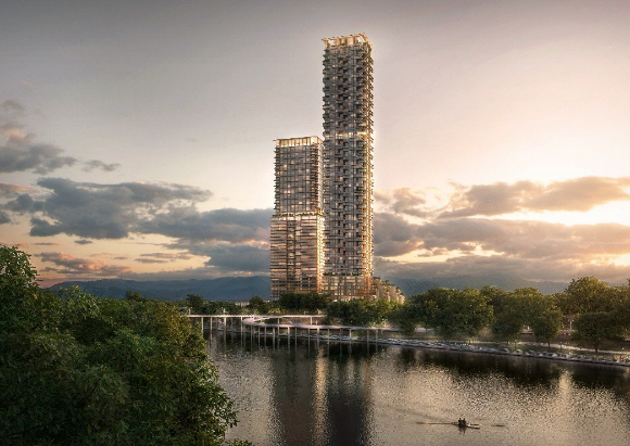 서울 성수동 옛 삼표레미콘 공장 부지에 조성 예정인 최고 79층 규모의 미래형 업무복합단지 조감도. [사진=삼표그룹]