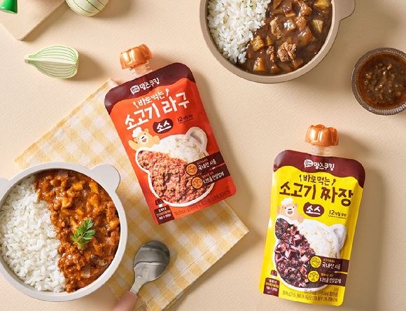 아이꼬야 맘스쿠킹 바로먹는 소스 2종(소고기 라구, 소고기 짜장). [사진=남양유업]