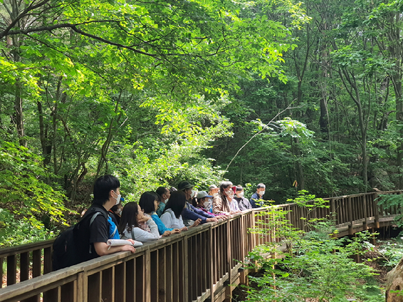 국립산림치유원에서 진행한 국가 재난 피해자 대상 산림치유프로그램 운영 [사진=국립산림치유원 ]