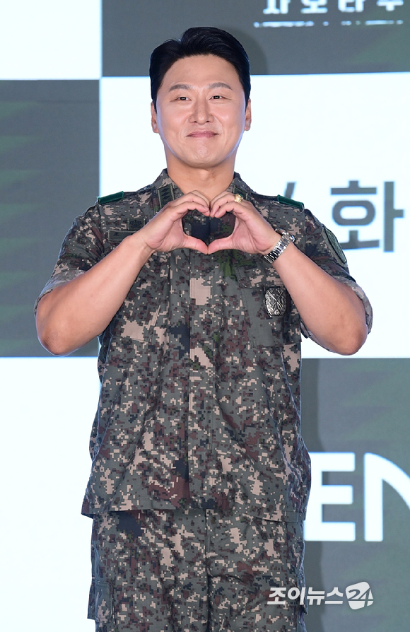 배우 오대환이 24일 오후 서울 구로구 신도림동 더세인트에서 열린 ENA 새 월화드라마 '신병4 : 사보타주' 제작발표회에 참석하고 있다. [사진=정소희 기자]