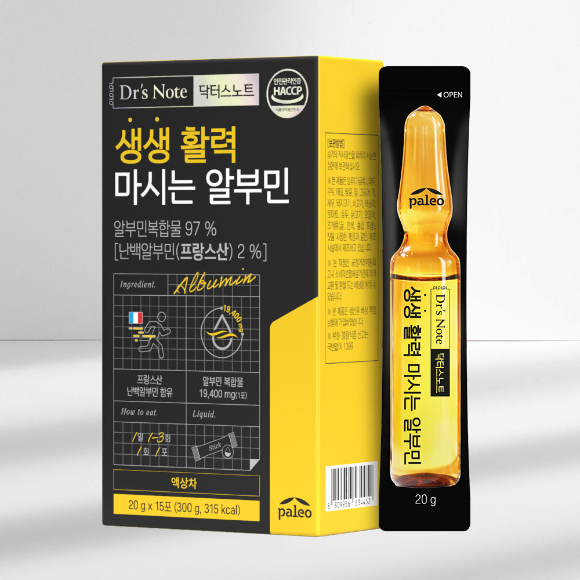 '생생 활력 마시는 알부민' 제품 이미지. [사진=팔레오 닥터스노트]