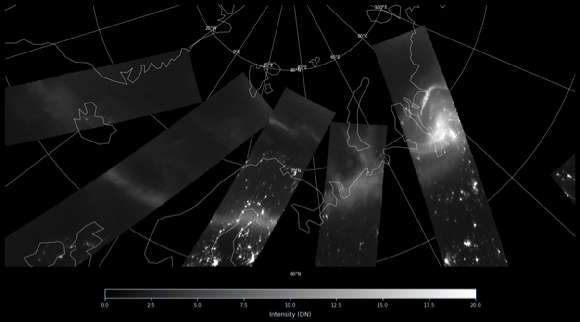 잠실 올림픽 경기장, 다목적3A호(왼쪽)와 다목적7호 시험촬영영상. [사진=우주청]