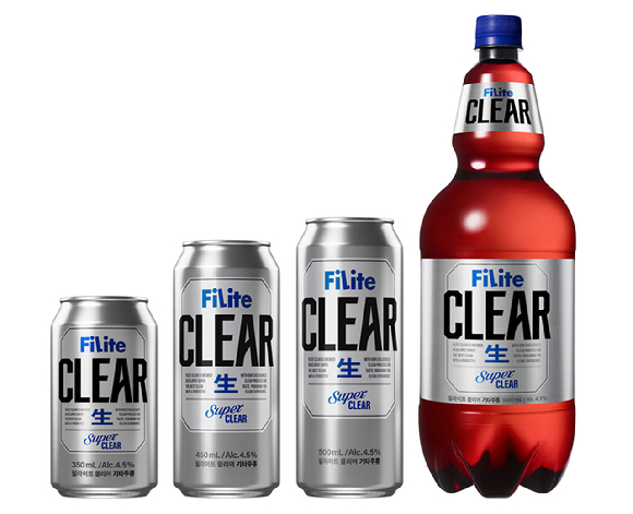 필라이트 클리어 제품 라인업. [사진=하이트진로]